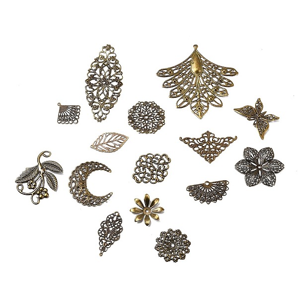 Iron Filigree Pendants & Filigree Joiners Links & Beads Caps