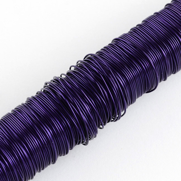 

PandaHall Round Iron Wire, Indigo, 24 Gauge, 0.5mm, about 164.04 Feet(50m)/roll, 10 rolls/set Iron Round Purple