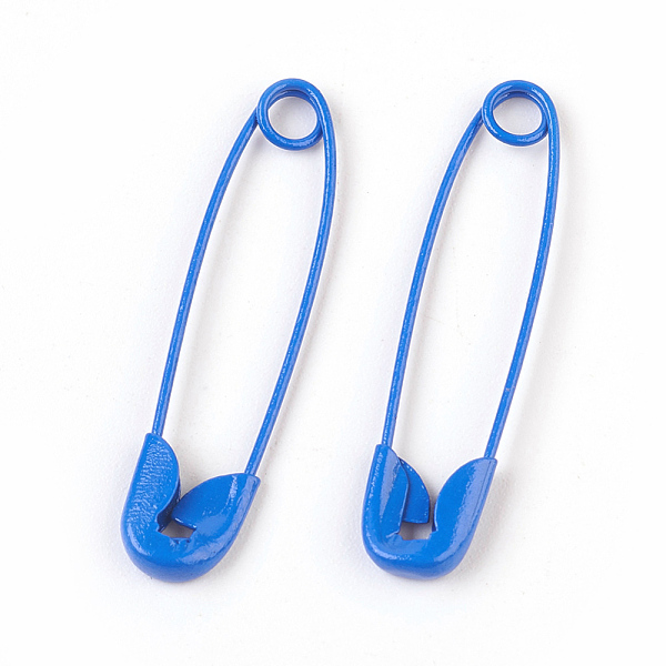

PandaHall Iron Safety Pins, Royal Blue, 30x7x2mm, Pin: 0.7mm Iron Blue