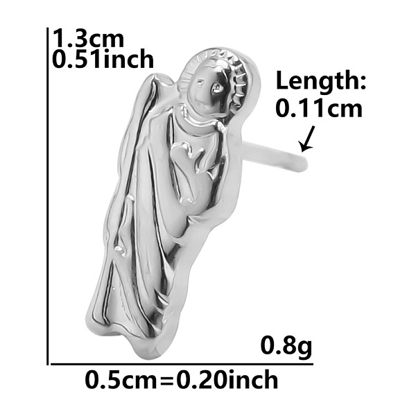

PandaHall Greek Goddess Stainless Steel Stud Earrings for Women Stainless Steel