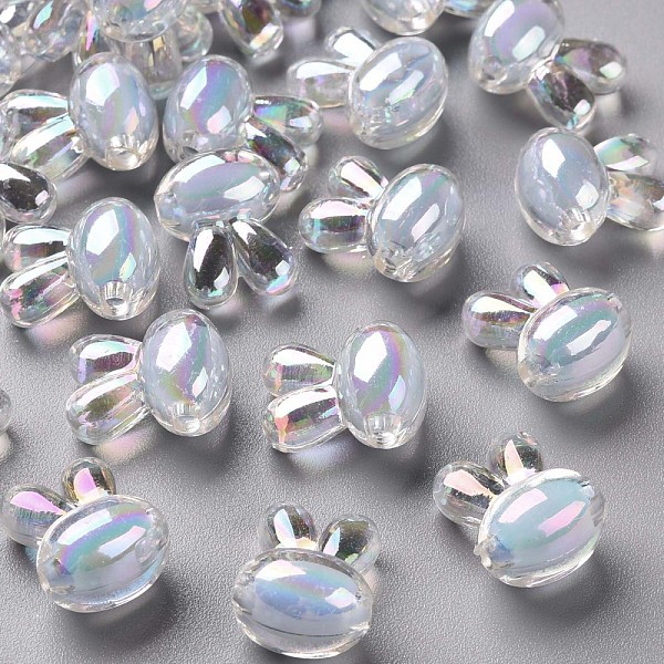 

PandaHall Transparent Acrylic Beads, Bead in Bead, AB Color, Rabbit, Cornflower Blue, 15.5x12x9.5mm, Hole: 2mm, about 480pcs/500g Acrylic...