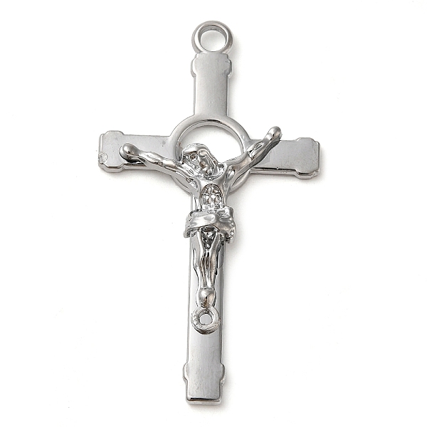 

PandaHall Alloy Big Pendants, Cross & Jesus, Platinum, 60x33x6mm, Hole: 3.7mm Alloy Cross