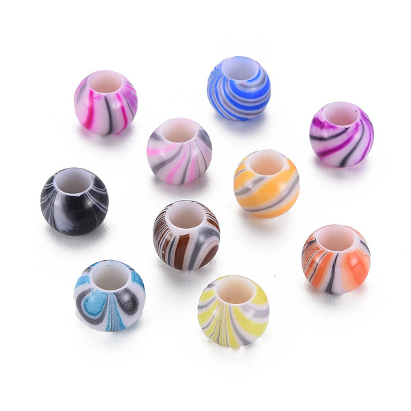 

PandaHall Opaque Acrylic European Beads, Large Hole Beads, Rondelle, Mixed Color, 10x8mm, Hole: 5mm, about 1230pcs/500g Acrylic Rondelle..., Multicolor