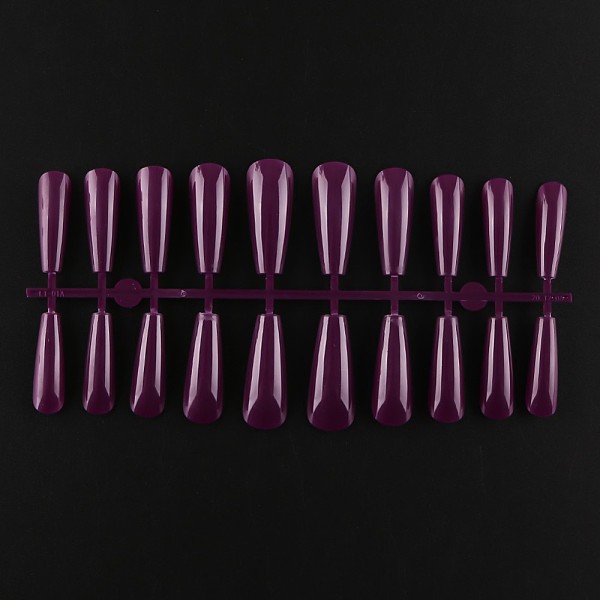 

PandaHall Solid Color Plastic Seamless Toe False Nail, Practice Manicure Nail Art Tool, Coconut Brown, 26~32x6~13mm, 20pcs/set. Plastic None
