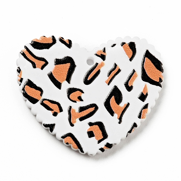 

PandaHall Printed Acrylic Pendants, Heart with Leopard Print Pattern, Sandy Brown, 26x31.5x2mm, Hole: 1.5mm Acrylic Heart