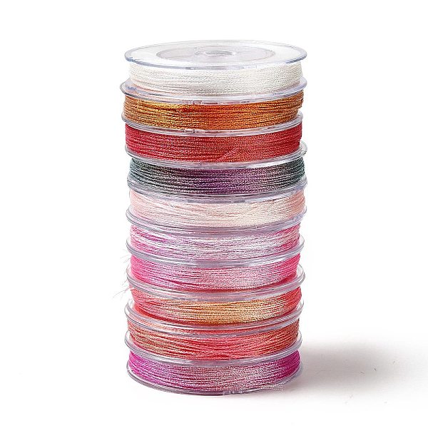 

PandaHall 10 Rolls 10 Colors 6-Ply PET Polyester Cord, for Jewelry Making, Mixed Color, 0.4mm, about 50m/roll, 1 roll/color Polyester..., Multicolor