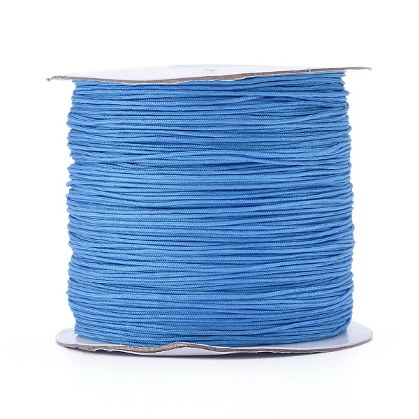 

PandaHall Nylon Thread, Nylon Jewelry Cord for Custom Woven Jewelry Making, Dodger Blue, 0.6mm, about 142.16 yards(130m)/roll Nylon Blue