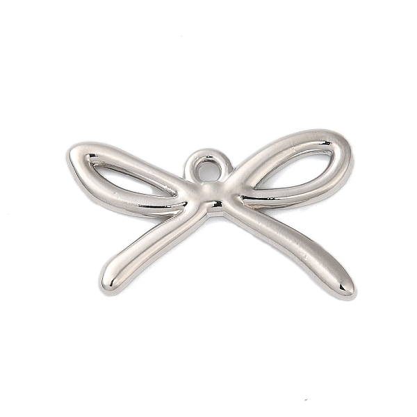 

PandaHall Rack Plating Alloy Pendants, Cadmium Free & Lead Free, Bowknot, Platinum, 13x21x1.4mm, Hole: 2mm Alloy Bowknot