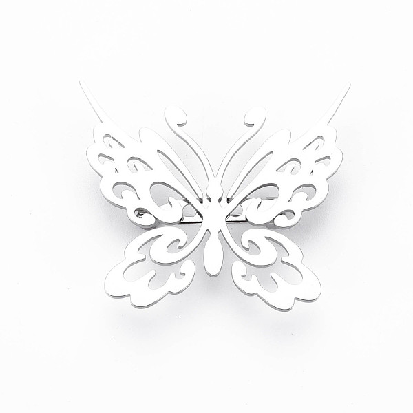 

PandaHall Butterfly Brooch, 201 Stainless Steel Insect Lapel Pin for Backpack Clothes, Nickel Free & Lead Free, Stainless Steel Color...