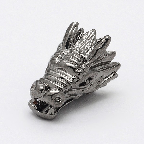 

PandaHall Dragon Head Alloy Beads, Gunmetal, 15x12.5x12mm, Hole: 2mm Alloy Dragon