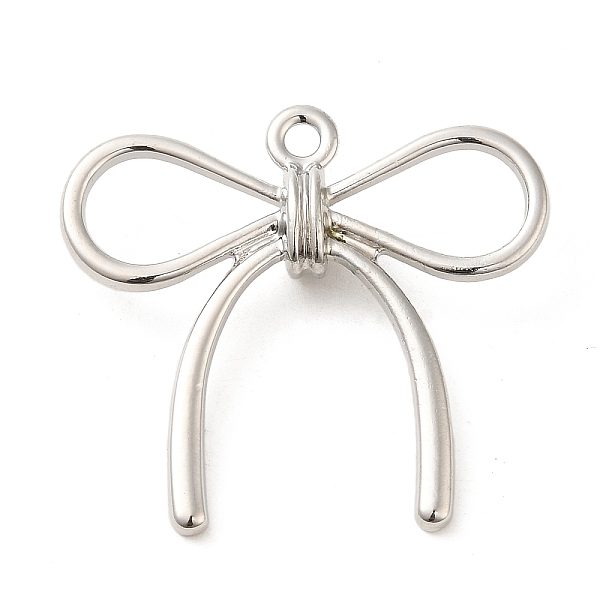 

PandaHall Alloy Pendants, Bowknot, Platinum, 32x35x7mm, Hole: 2.2mm Alloy Bowknot