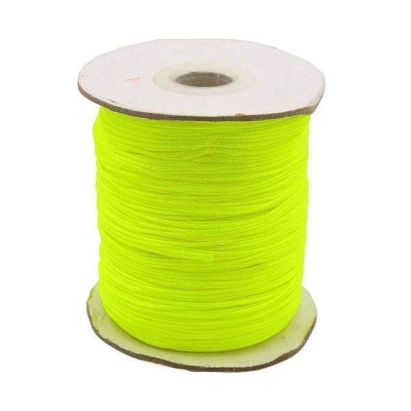 

PandaHall Nylon Thread, Nylon Jewelry Cord for Bracelets Making, Round, Green Yellow, 1mm in diameter, 225yards/roll Nylon Green