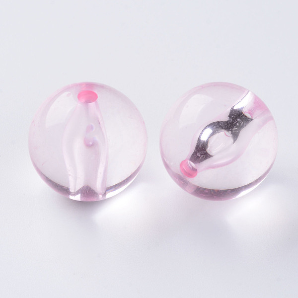 

PandaHall Transparent Acrylic Beads, Round, Pink, 20x19mm, Hole: 3mm, about 111pcs/500g Acrylic Round Pink
