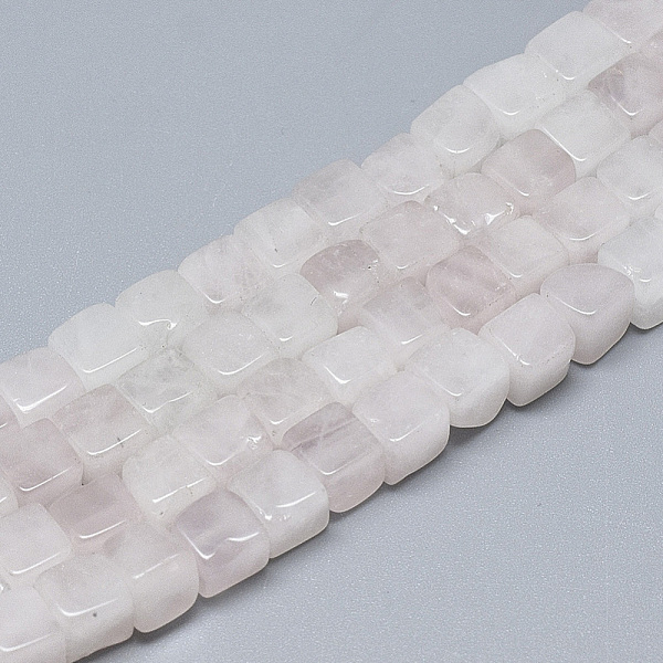 

PandaHall Natural Rose Quartz Beads Strands, Cube, 6~6.5x6~6.5x6~6.5mm, Hole: 1mm, about 65pcs/strand, 16.1 inch Rose Quartz Cube