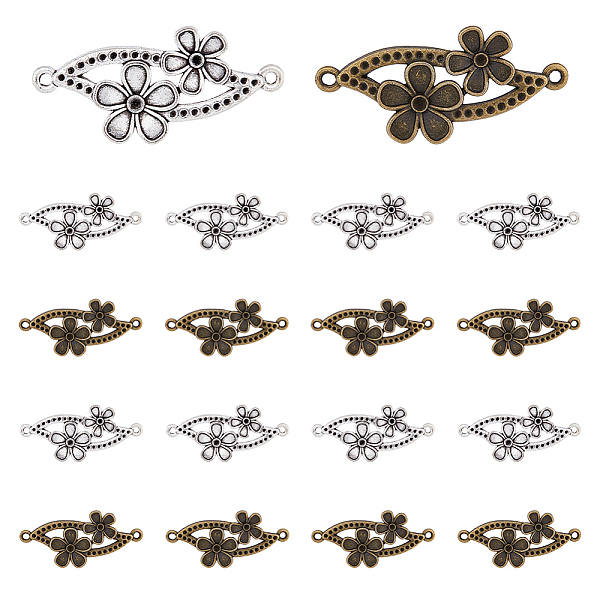 

PandaHall DICOSMETIC 60Pcs 2 Colors Alloy Connector Rhinestone Settings, Flower Links, Mixed Color, Fit For 1.2mm and 0.8mm Rhinestone...