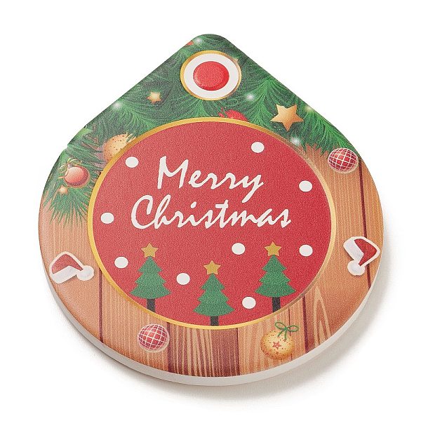 

PandaHall Christmas Porcelain Coasters, Cork Bottom Cup Mats, Teardrop, Red, 108~109x92~93x7.5~8mm Porcelain Teardrop Red