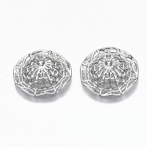 

PandaHall Hollow Brass Peg Bails Pendants, for Half Drilled Bead, Nickel Free, Hat Shape, Real Platinum Plated, 19x19x8.5mm, Hole: 1.2mm...
