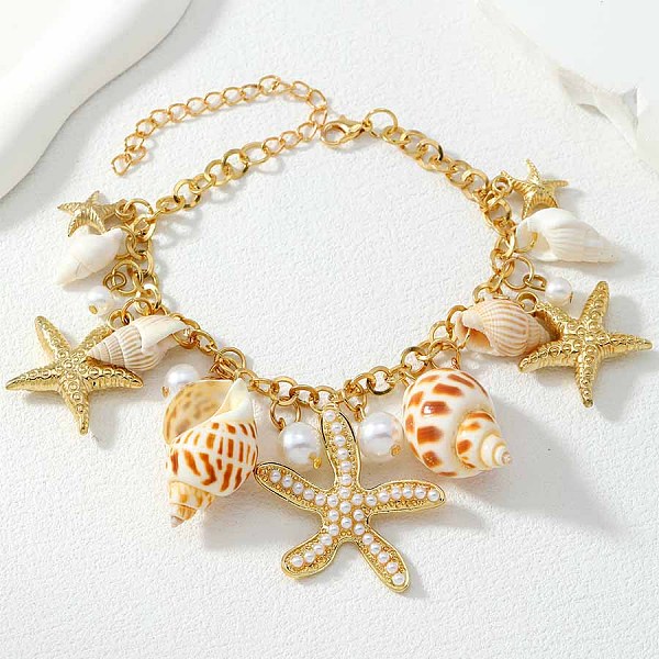 

PandaHall New Necklace, Female Personality, Beach Chain, Conch Shell Bracelet