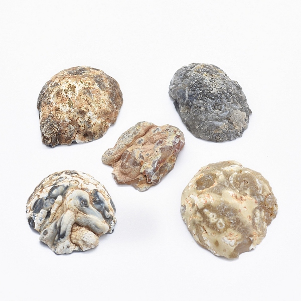 

PandaHall Natural Geode Agate Beads, No Hole/Undrilled, Nuggets, 33~34x23~35x9~15mm Natural Agate Nuggets