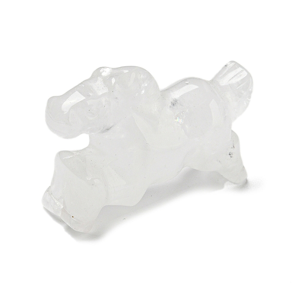 

PandaHall Natural Quartz Crystal Carved Healing Horse Figurines, Reiki Energy Stone Display Decorations, 33~34.5x17x50~54mm Quartz Crystal...
