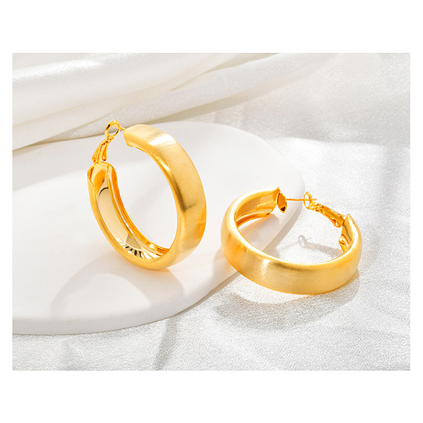 Brass Ring Hoop Ear… - image