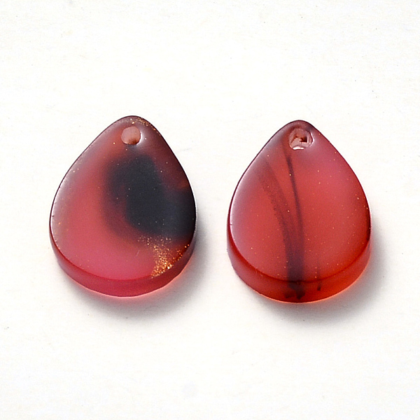 

PandaHall Cellulose Acetate(Resin) Pendants, with Glitter Powder, Teardrop, Crimson, 12.5x9x2.5mm, Hole: 1.2mm Cellulose Acetate Teardrop..., Pink