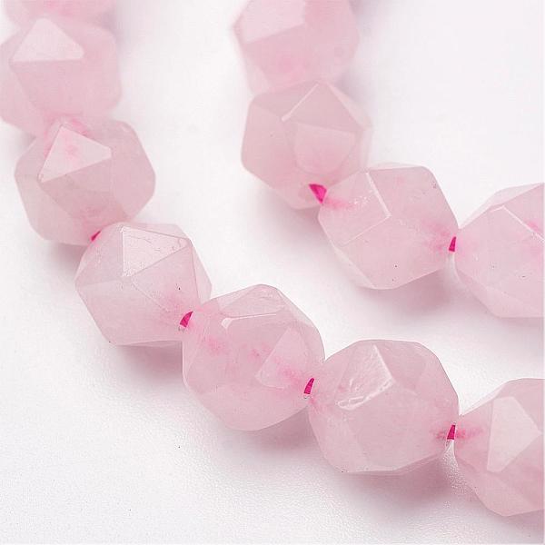 

PandaHall Natural Rose Quartz Bead Strands, Faceted, Round, 6mm, Hole: 1mm, about 67pcs/strand, 15.15 inch Rose Quartz Round