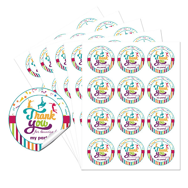 

PandaHall 5 Sheets Round Dot PVC Waterproof Decorative Sticker Labels, Self Adhesive Car & Word Decals for Sealing Bag Decoration, Word..., Multicolor