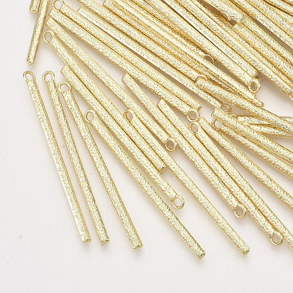

PandaHall Alloy Big Pendants, Bar, Light Gold, 53.5x4x3mm, Hole: 2mm Alloy Others