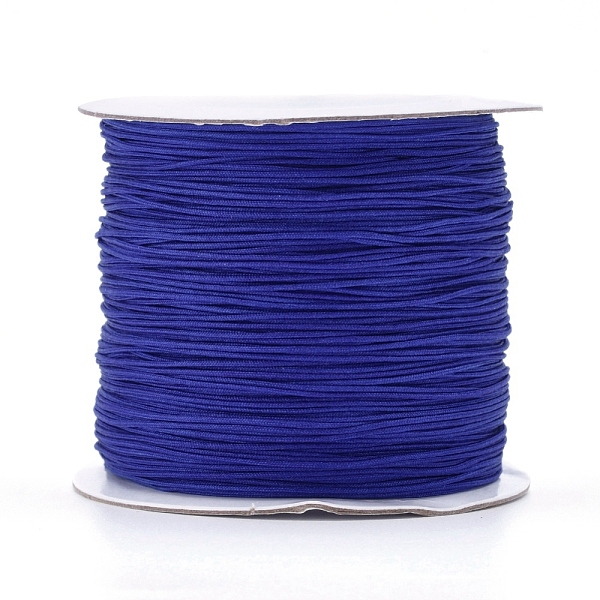 

PandaHall Nylon Thread, Nylon Jewelry Cord for Custom Woven Jewelry Making, Blue, 0.6mm, about 142.16 yards(130m)/roll Nylon Blue