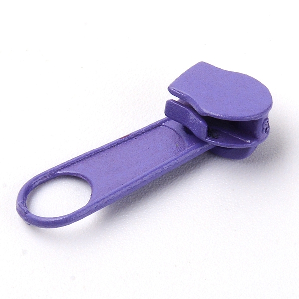

PandaHall Zinc Alloy Replacement Zipper Sliders, for Luggage Suitcase Backpack Jacket Bags Coat, Purple, 2.75x0.7x0.65cm Alloy Purple