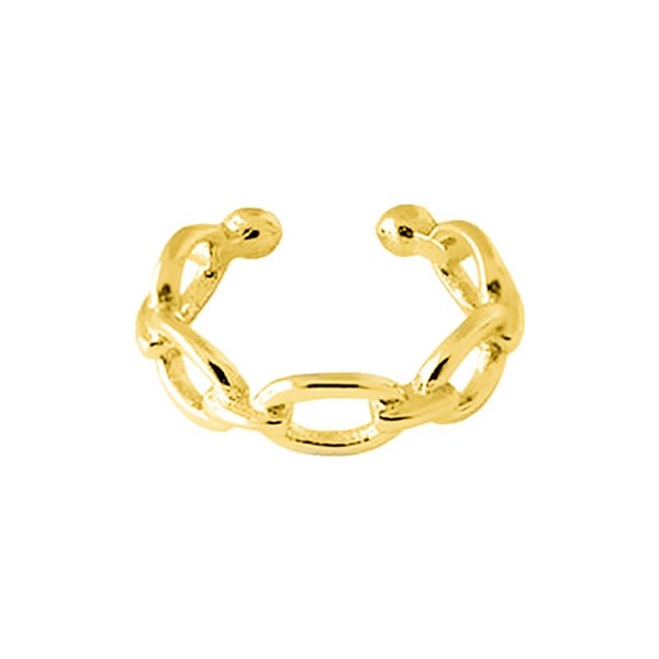 

PandaHall Women's Simple Brass Cuff Earrings, Cable Chain Shape, Golden, 4x13mm Brass