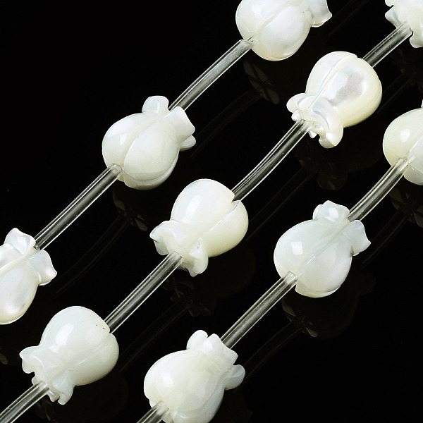 

PandaHall Natural Trochid Shell/Trochus Shell Beads Strands, Flower, Bleach, Creamy White, 8x8mm, Hole: 0.9mm Trochus Shell Flower