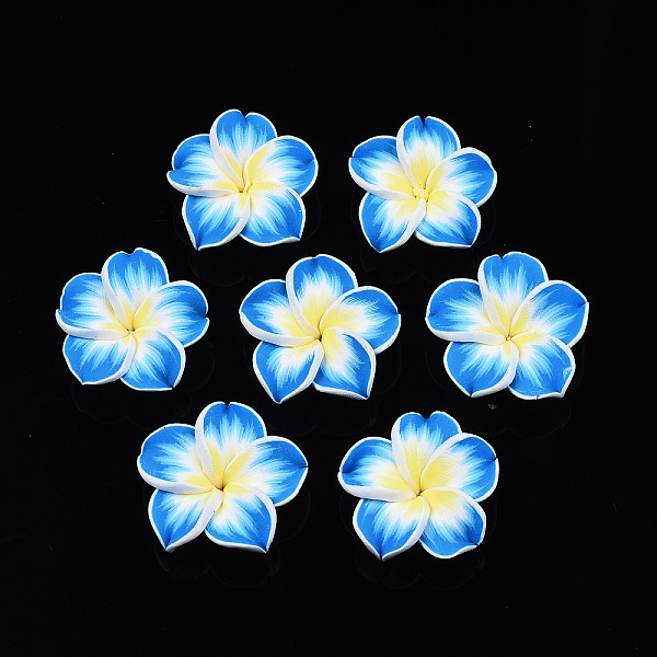 Perles de plumeria 3D en pâte polymère manuelles