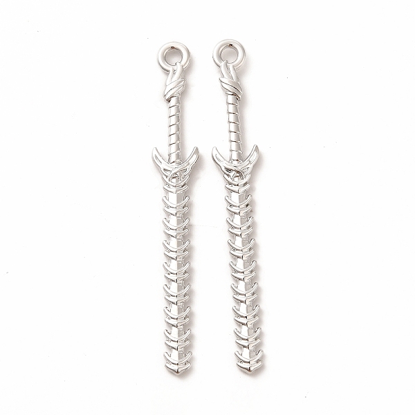 

PandaHall Rack Plating Alloy Big Pendants, Cadmium Free & Nickel Free & Lead Free, Mace Charm, Platinum, 71x10x3mm, Hole: 3mm Alloy Others
