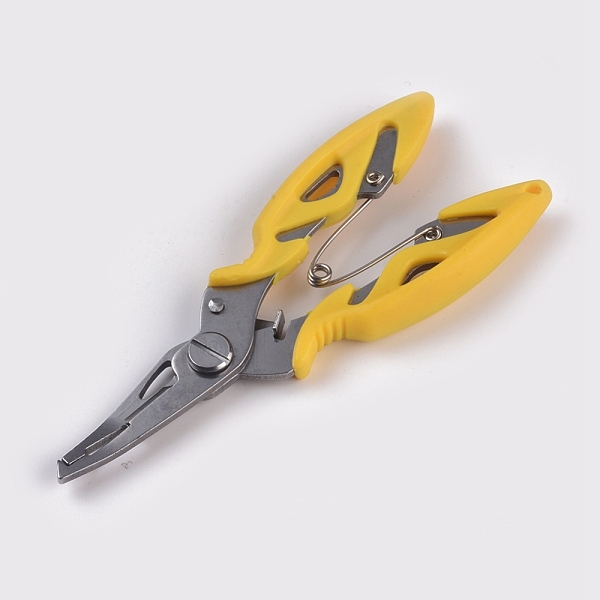 

PandaHall ABS Fishing Plier, Stainless Steel Carp Fishing Accessories, Fish Hook Remover, Line Cutter Scissors, with Cloth Packing Bag..., Yellow