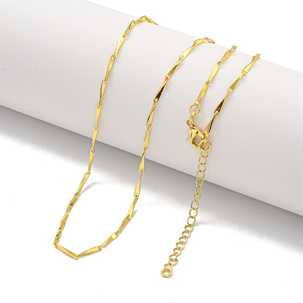 

PandaHall Triangle Brass Link Chain Necklaces for Women, Real 18K Gold Plated, 17.80 inch(452mm) Brass Triangle