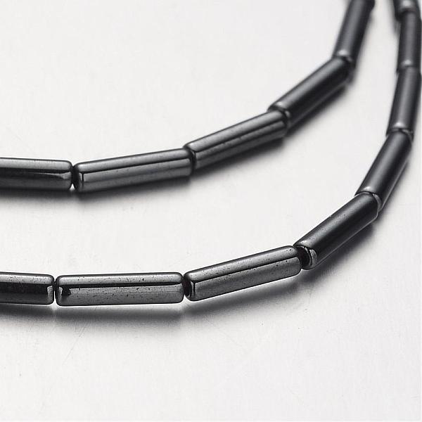 

PandaHall Non-magnetic Synthetic Hematite Bead Strands, Tube, Original Color, 8x2mm, Hole: 1mm, about 51pcs/strand, 15.7 inch Non-magnetic...