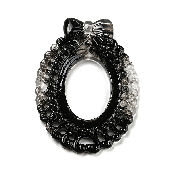 

PandaHall Black Theme Resin Cabochons, for Jewelry Making, Oval, 72x53.5x8.5mm Resin Oval Black
