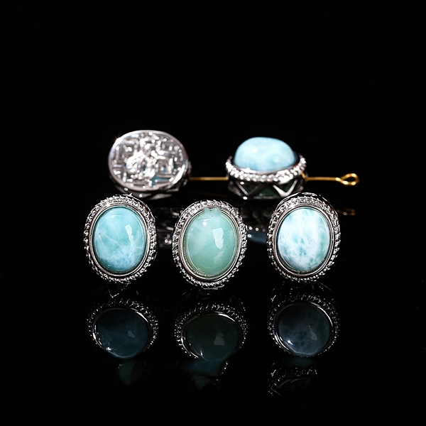 Natural Larimar Bea… - image