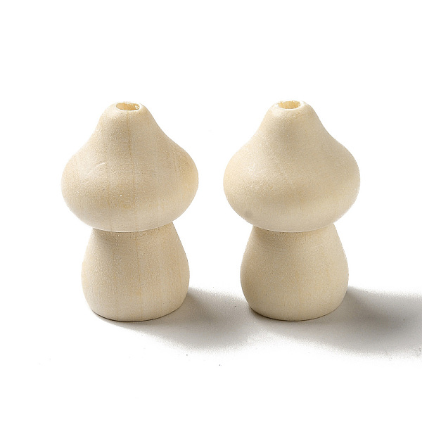 

PandaHall Natural Wood Beads, Undyed, Mushroom Bead, PapayaWhip, 31.5x20x20mm, Hole: 4mm Wood Mushroom Orange