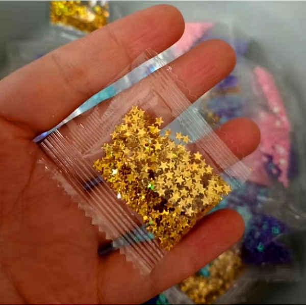 

PandaHall Star Plastic Glitter Powder Fillers, UV Resin Filler, Epoxy Resin Mold Filling Material, for DIY Resin Craft Making, Gold, 5mm...