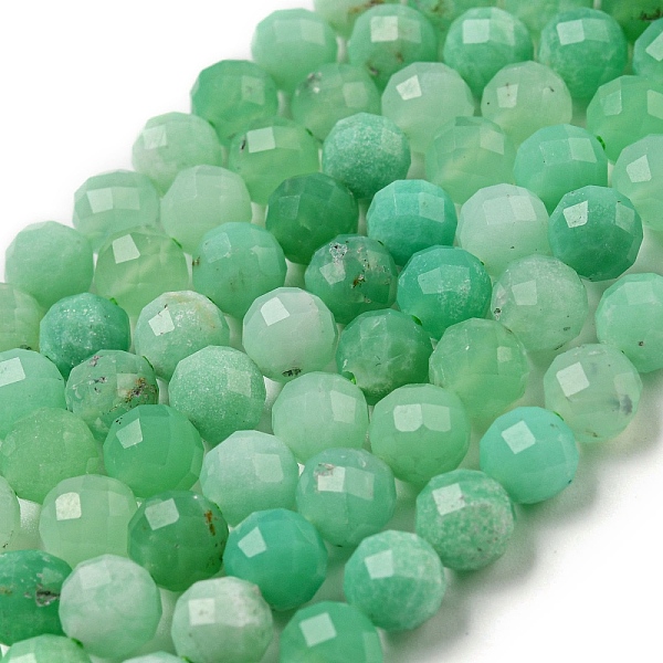 

PandaHall Natural Chrysoprase Beads Strands, Faceted, Round, 6mm, Hole: 0.8mm, about 63~79pcs/strand, 14.92~15.12''(37.9~38.4cm) Chrysoprase...