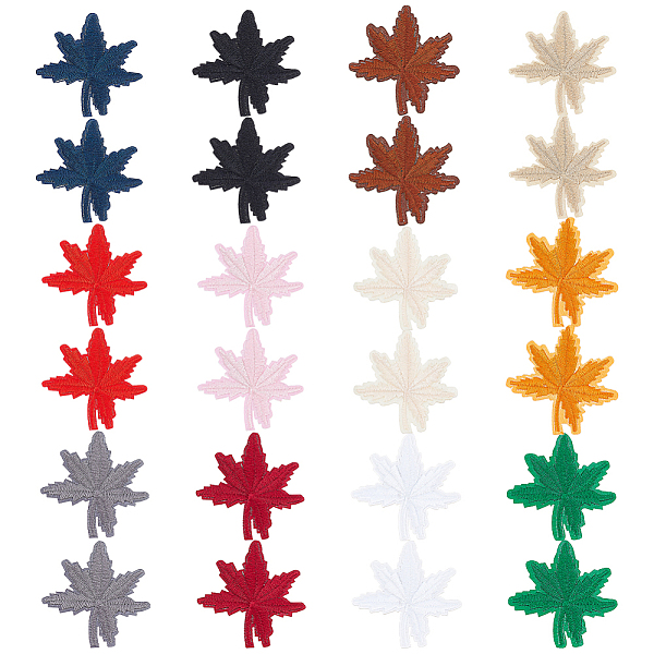 

PandaHall 48Pcs 12 Colors Maple Leaf Computerized Embroidery Cloth Iron on/Sew on Patches, Appliques, Badges, for Clothes, Dress, Hat..., Multicolor