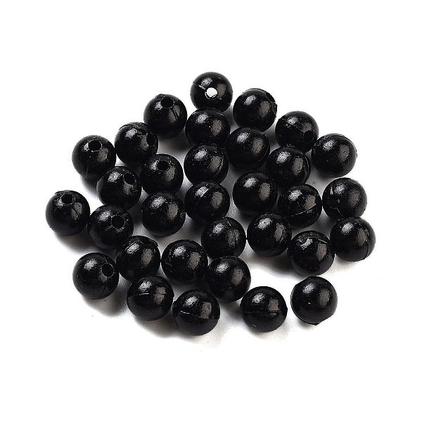 

PandaHall Plastic Beads, Round, Black, 8x8mm, Hole: 2mm, 2000pcs/500g Plastic Round Black