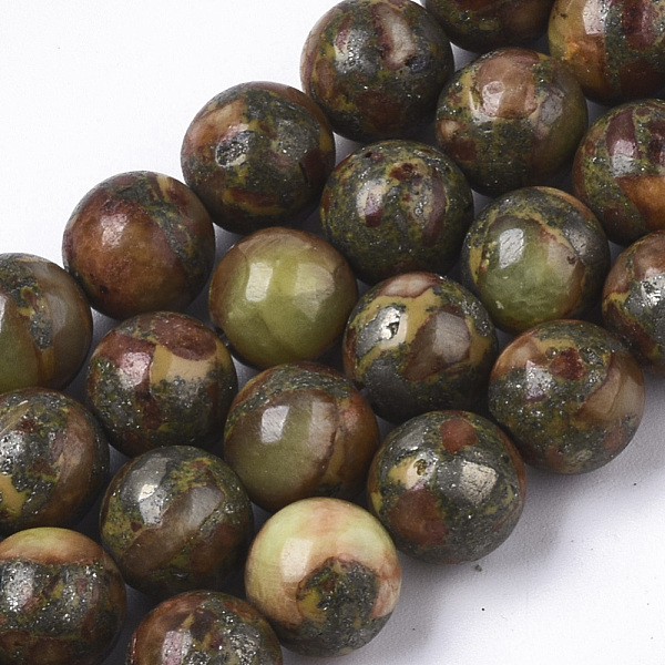 

PandaHall Synthetic Regalite/Imperial Jasper/Sea Sediment Jasper Beads Strands, Dyed, Round, Saddle Brown, 8mm, Hole: 1mm, about...