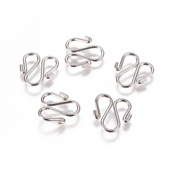 

PandaHall 304 Stainless Steel Hook Clasps, M Clasps, Stainless Steel Color, 12.5x11.5x1mm 304 Stainless Steel