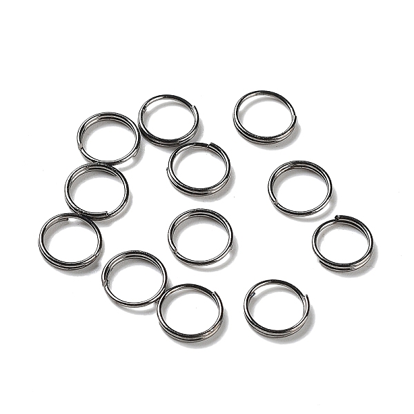 

PandaHall Brass Split Rings, Double Loops Jump Rings, Gunmetal, 7x1.2mm, about 5.8mm inner diameter Brass Ring