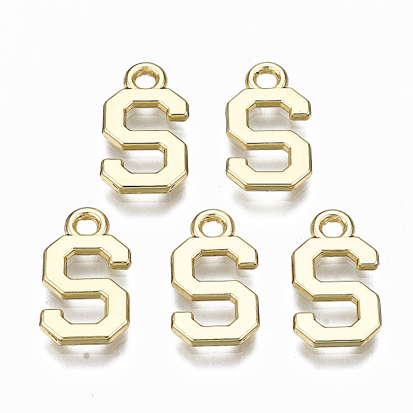 

PandaHall Alloy Charms, Cadmium Free & Nickel Free & Lead Free, Alphabet, Real 16K Gold Plated, Letter.S, 14x8x1mm, Hole: 1.6mm Alloy Letter...