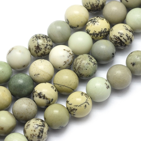 

PandaHall Natural Dendritic Jasper Beads Strands, Chohua Jasper, Round, 8mm, Hole: 1.2mm, about 46pcs/strand, 15.15 inch(38.5cm) Dendritic...